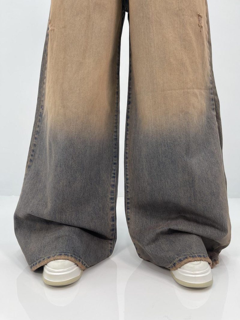 شلوار جین زنانه سوپر بگ آبی سنگشور