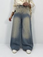 شلوار جین زنانه سوپر بگ آبی سنگشور