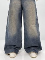شلوار جین زنانه سوپر بگ آبی سنگشور