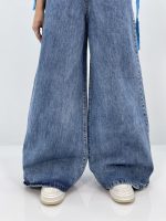 شلوار جین زنانه سوپر بگ آبی سنگشور
