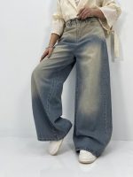 شلوار جین زنانه سوپر بگ آبی سنگشور