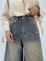 شلوار جین زنانه سوپر بگ آبی سنگشور