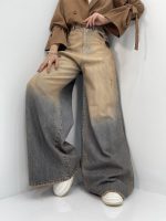 شلوار جین زنانه سوپر بگ آبی سنگشور