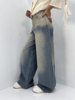 شلوار جین زنانه سوپر بگ آبی سنگشور
