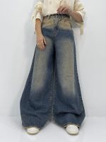 شلوار جین زنانه سوپر بگ آبی سنگشور
