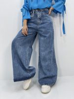 شلوار جین زنانه سوپر بگ آبی سنگشور