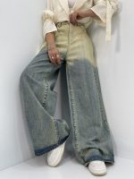 شلوار جین زنانه سوپر بگ آبی سنگشور