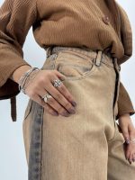 شلوار جین زنانه سوپر بگ آبی سنگشور