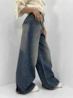 شلوار جین زنانه سوپر بگ آبی سنگشور