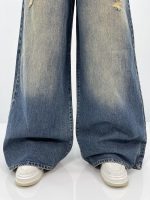 شلوار جین زنانه سوپر بگ آبی سنگشور