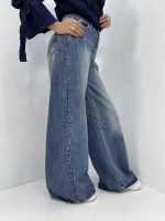 شلوار جین زنانه سوپر بگ آبی سنگشور