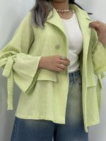 ست مانتو کتی با شلوار جین سوپر بگ زنانه