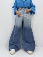 شلوار جین زنانه سوپر بگ سنگشور آبی