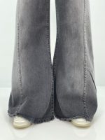 شلوار جین زنانه شافل زغالی