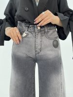 شلوار جین زنانه شافل زغالی