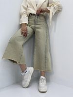 شلوار جین زنانه شافل مر ریش دمپا ریش