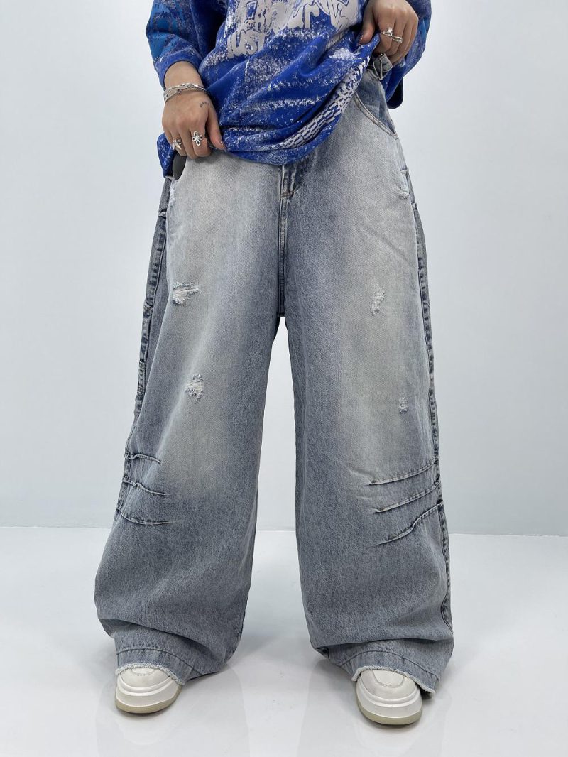 شلوار جین زنانه سوپر بگ ابی