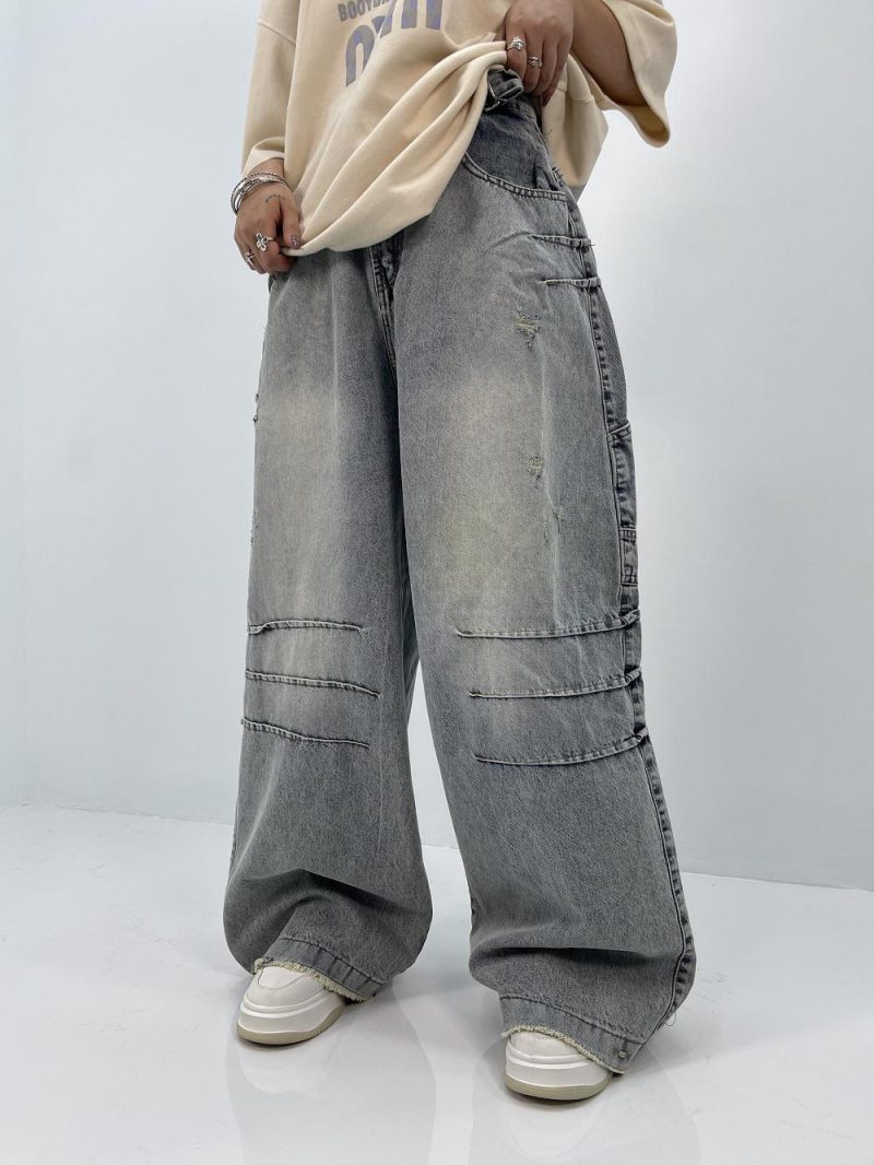 شلوار جین زنانه سوپر بگ ابی