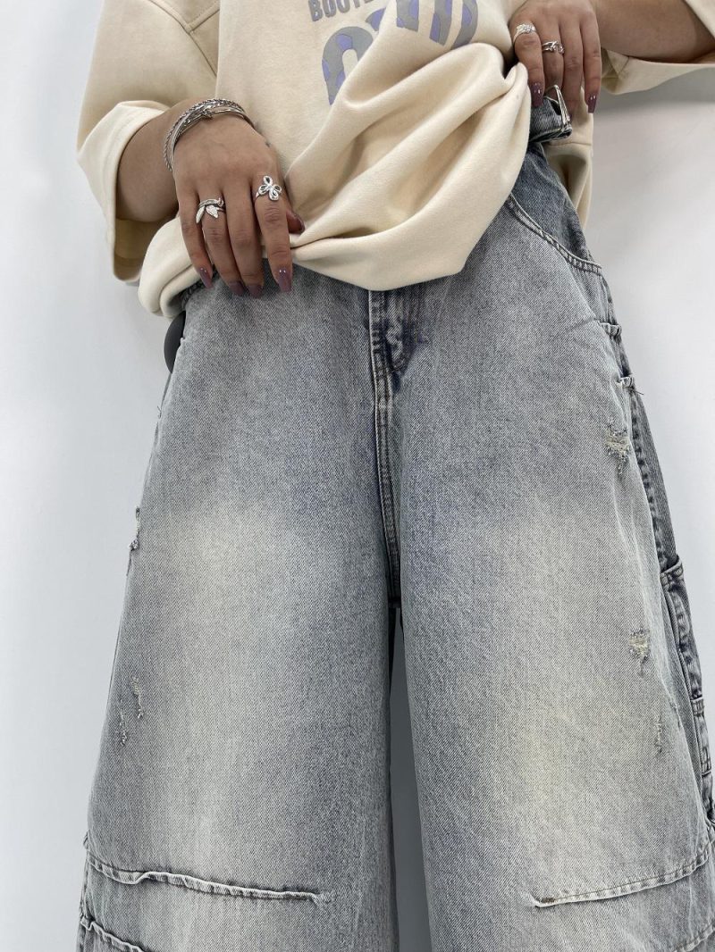 شلوار جین زنانه سوپر بگ ابی