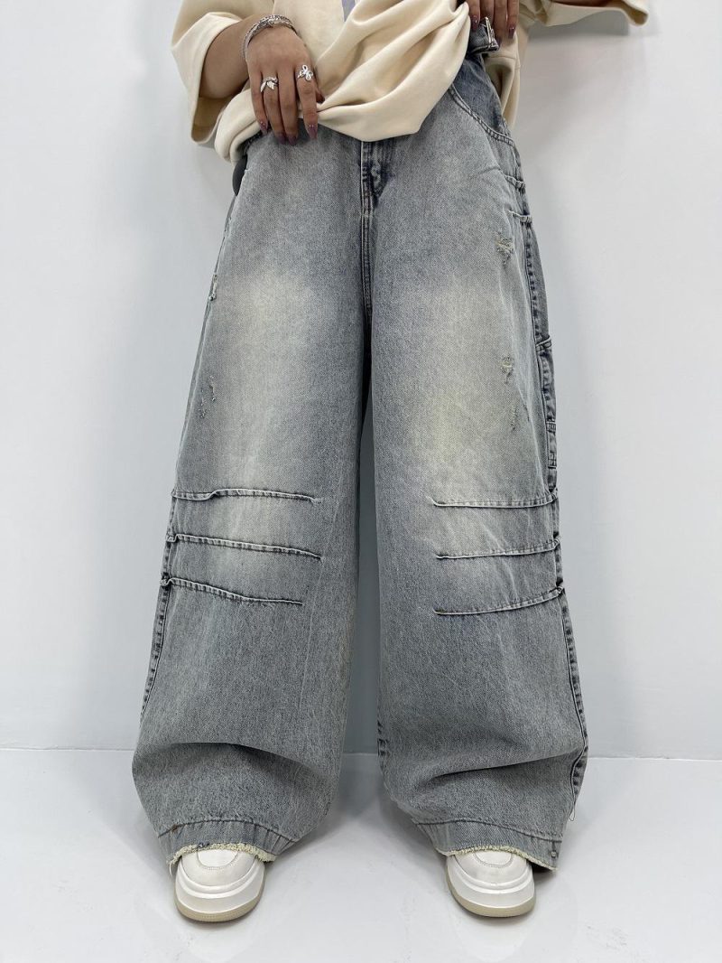 شلوار جین زنانه سوپر بگ ابی