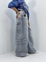 شلوار جین زنانه سوپر بگ ابی