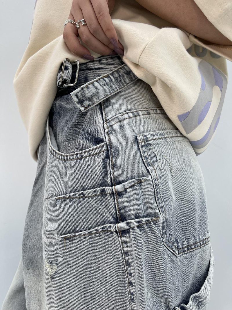 شلوار جین زنانه سوپر بگ ابی