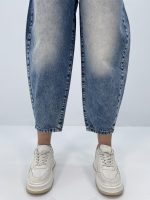 شلوار جین زنانه مام بالونی آبی