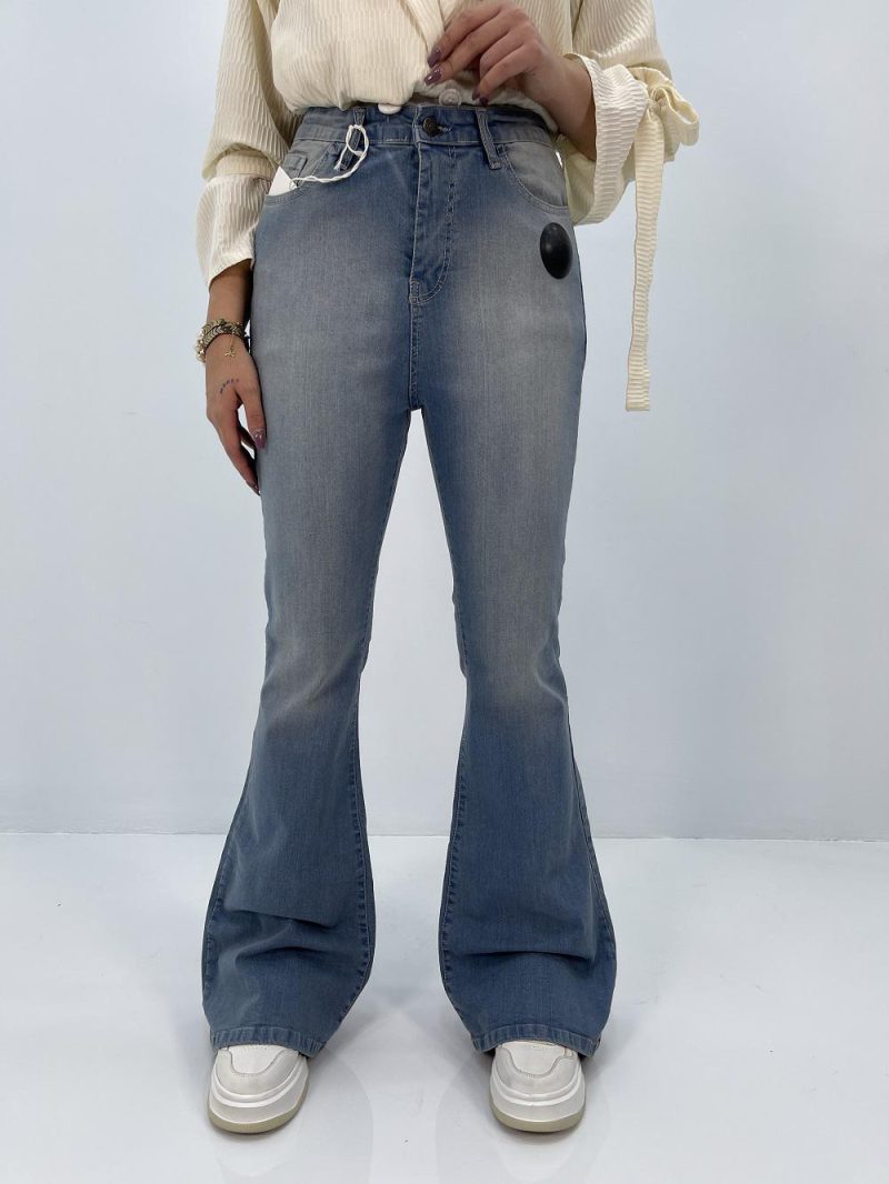 شلوار جین زنانه بوتکات آبی