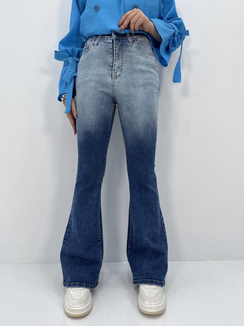 شلوار جین زنانه بوتکات آبی