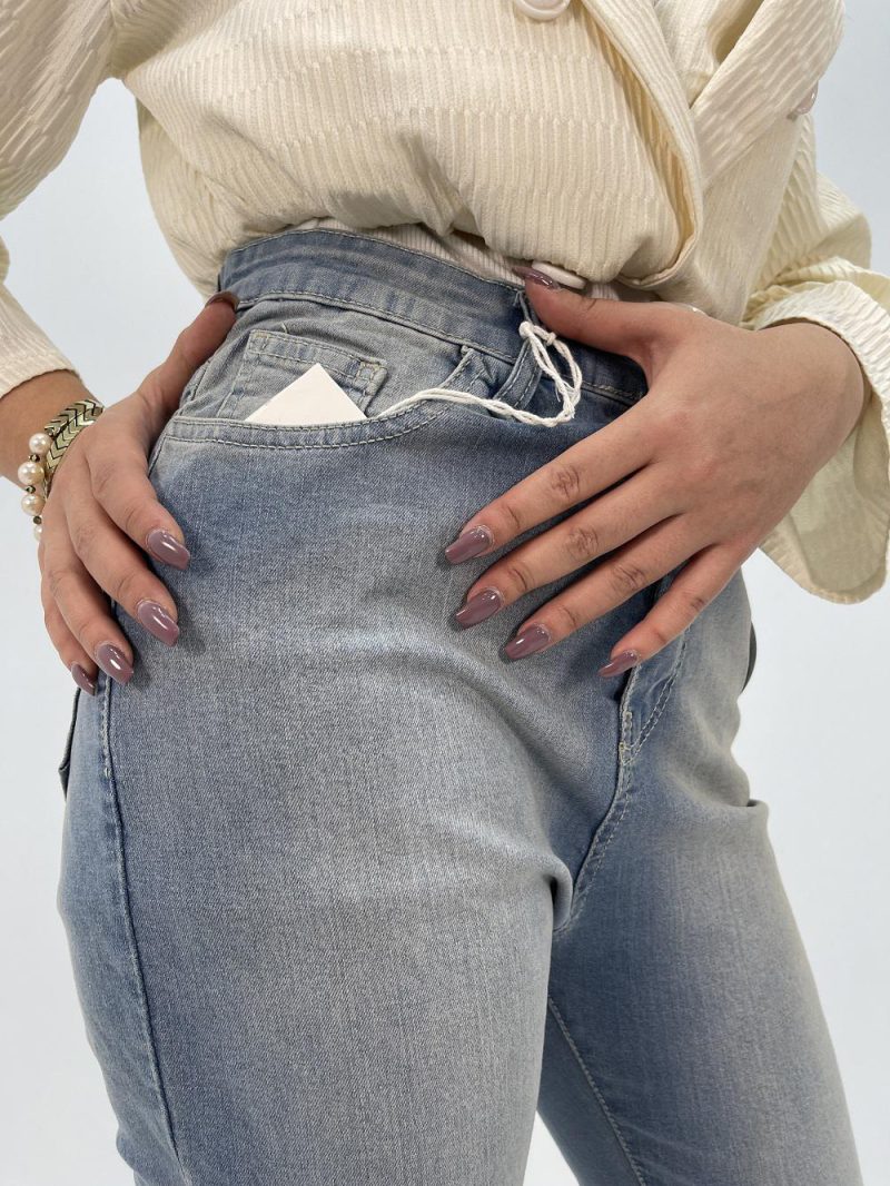 شلوار جین زنانه بوتکات آبی