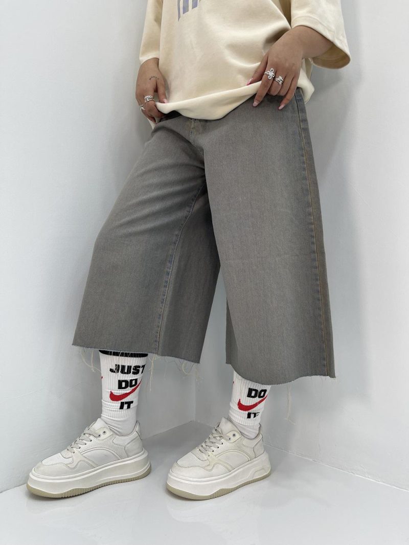 شلوارک جین زنانه آبی کثیف شور