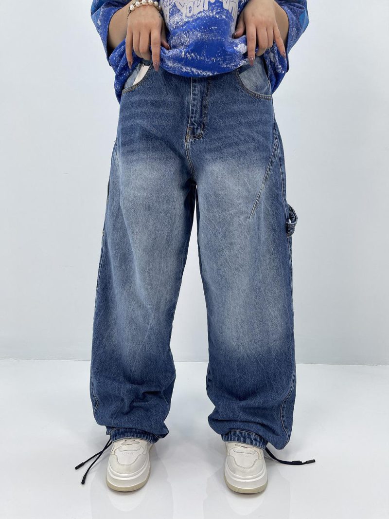 شلوار جین زنانه بالونی مکس آبی