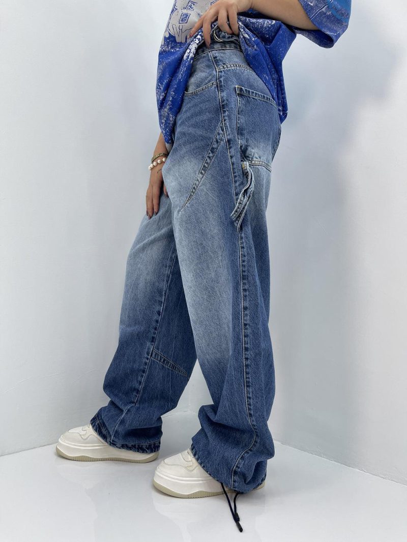 شلوار جین زنانه بالونی مکس آبی