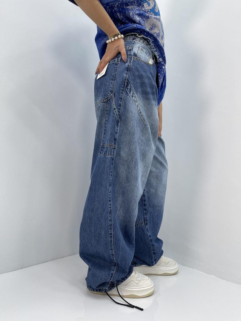 شلوار جین زنانه بالونی مکس آبی