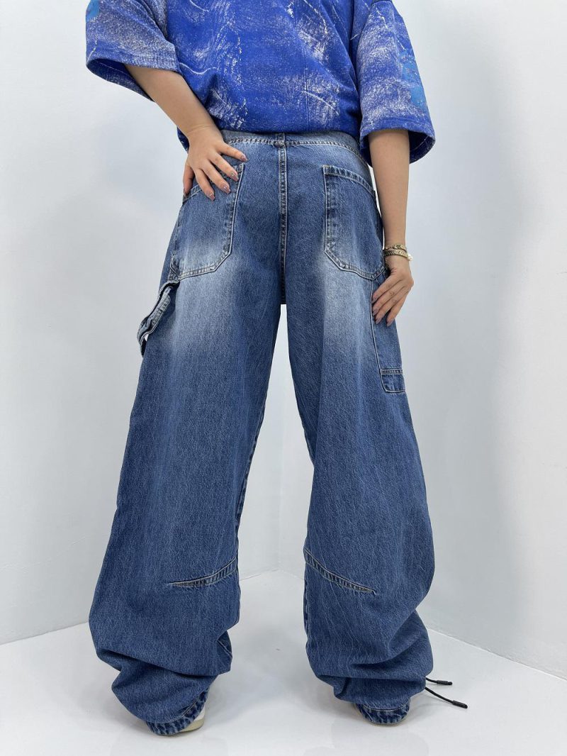 شلوار جین زنانه بالونی مکس آبی