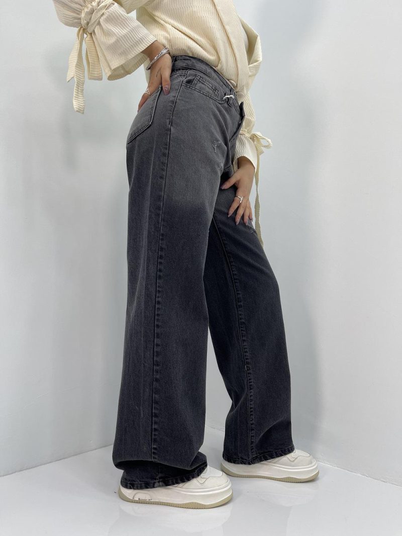 شلوار جین بگ زنانه زغالی