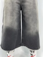 شلوارک جین زنانه زغالی قد 80