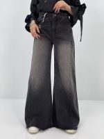 شلوار جین زنانه شافل زغالی