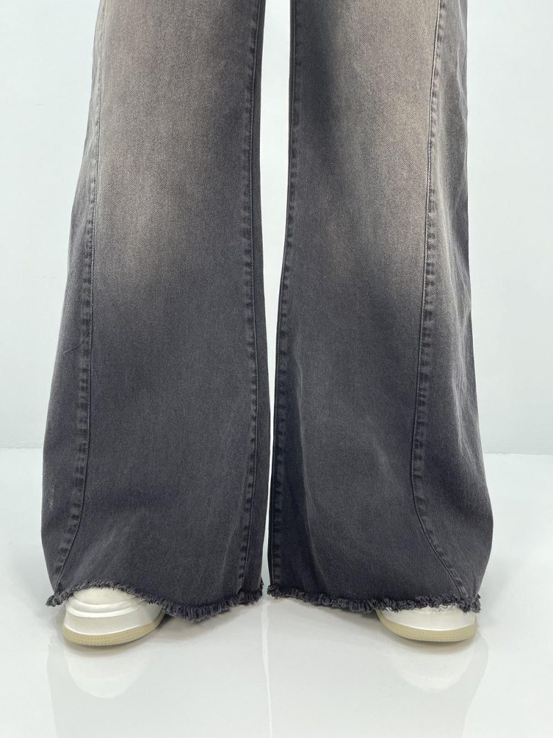 شلوار جین زنانه شافل زغالی