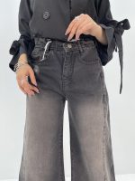 شلوار جین زنانه شافل زغالی