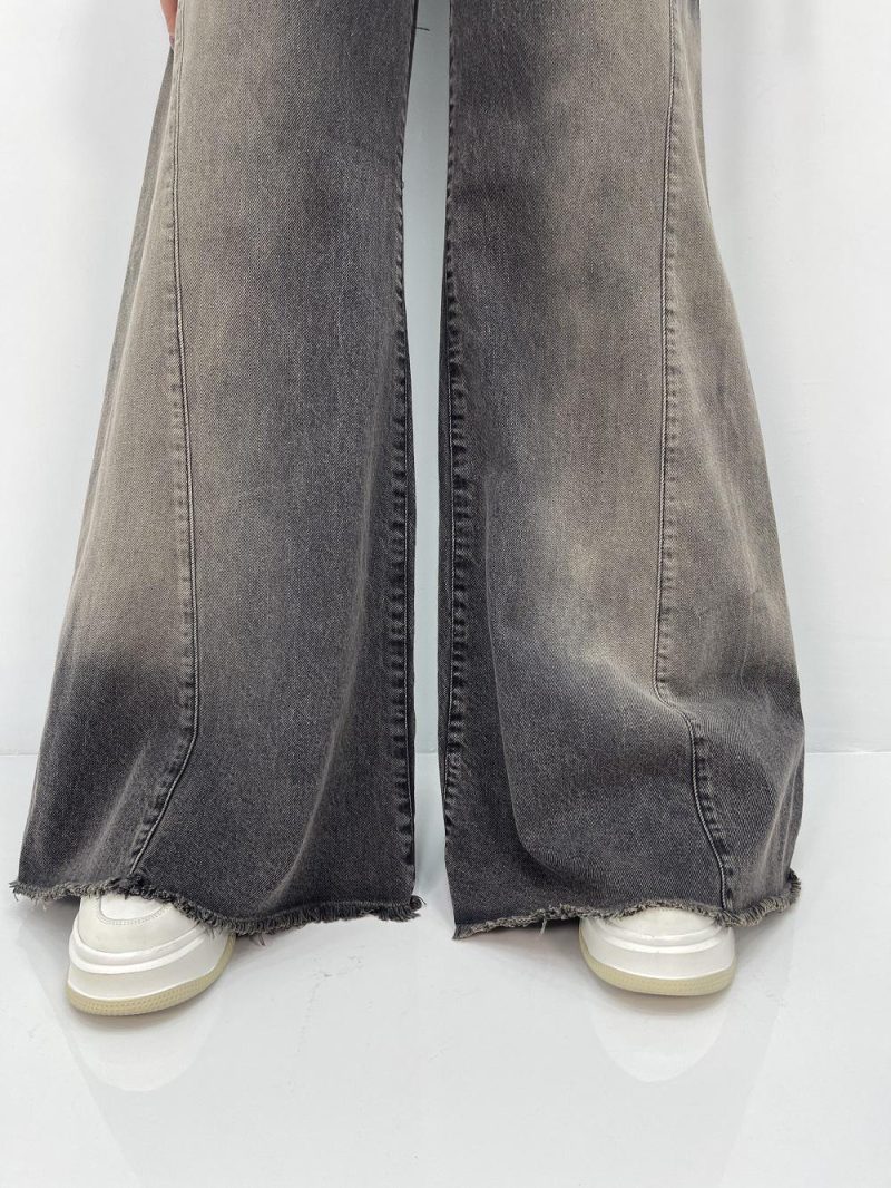 شلوار جین زنانه شافل زغالی