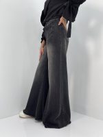 شلوار جین زنانه شافل زغالی