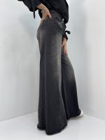 شلوار جین زنانه شافل زغالی