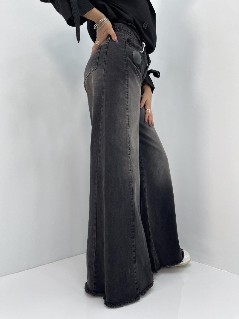 شلوار جین زنانه شافل زغالی