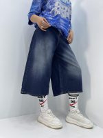 شلوارک جین زنانه آبی تیره