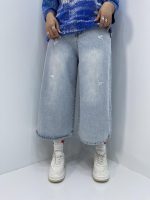 شلوارک جین زنانه آبی یخی