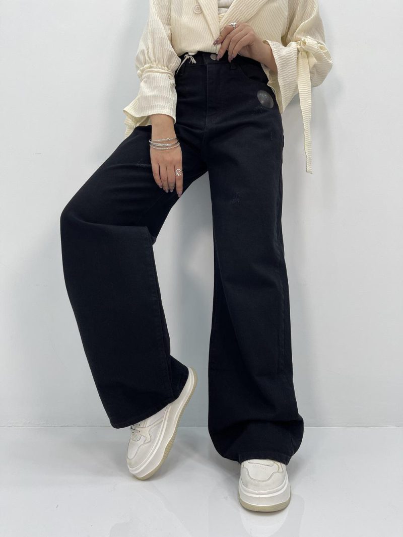 شلوار جین زنانه بگ زنانه مشکی