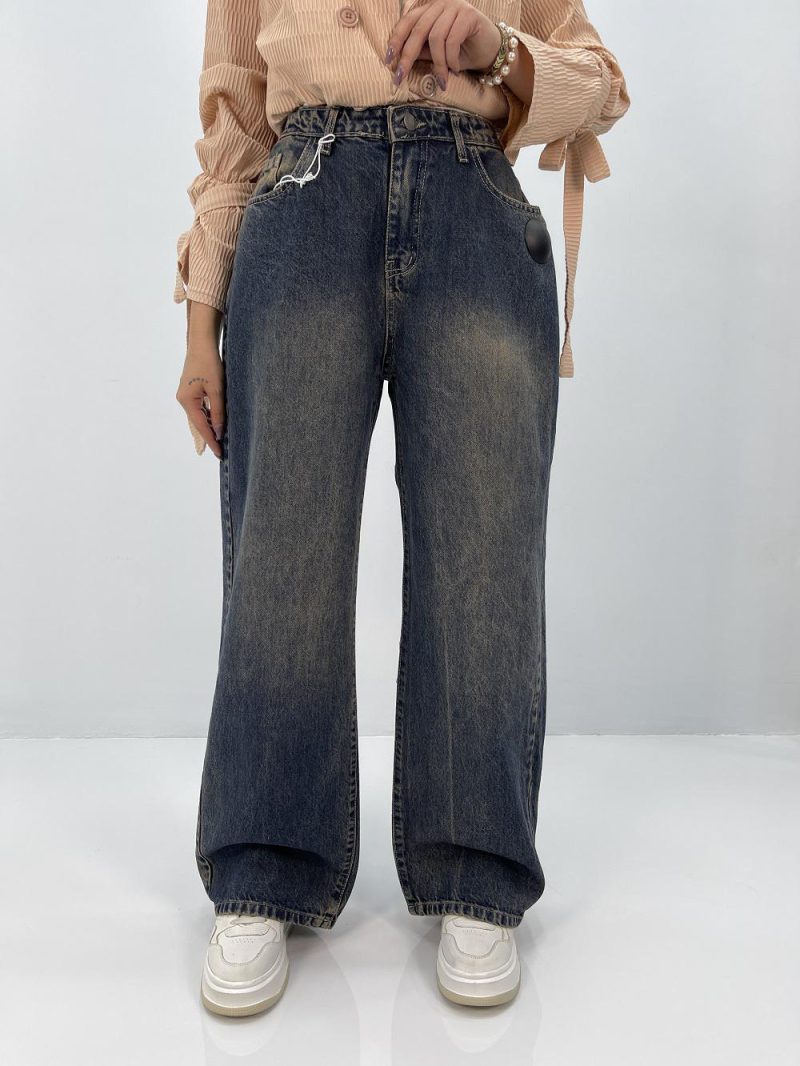 شلوار جین بگ زنانه سایز بزرگ