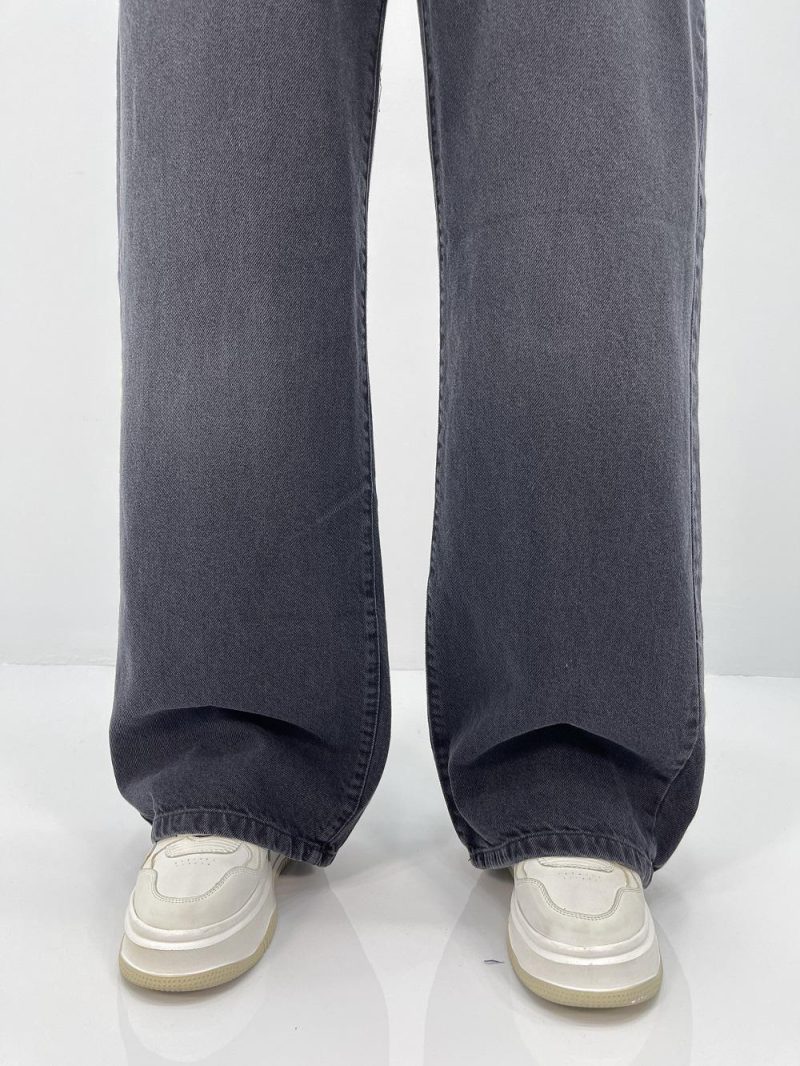 شلوار جین بگ زنانه سایز بزرگ زغالی