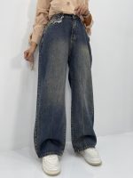 شلوار جین بگ زنانه سایز بزرگ سنگشور